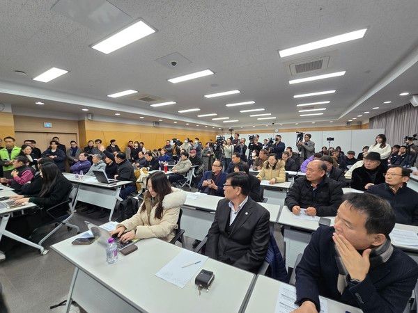 김경일 파주시장 신년 기자회견장