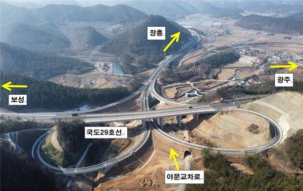 지방도839호선 전경. /사진-장흥군