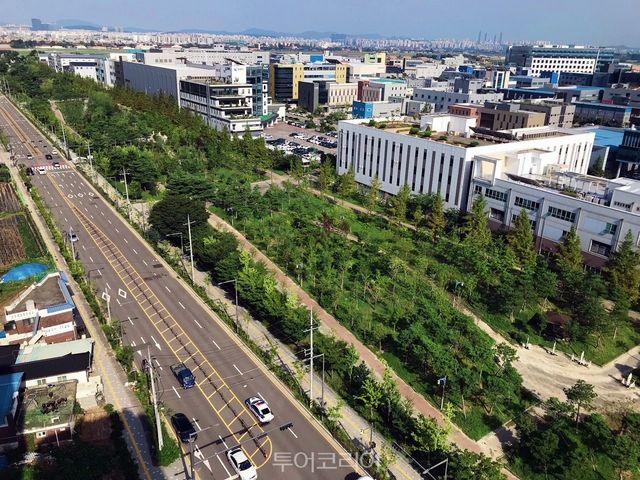 경기도 수원산업단지 미세먼지 차단숲/사진-산림청