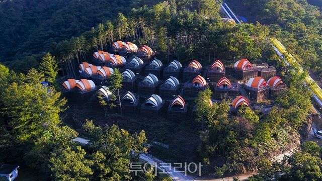간현관광지 피톤치드 글램핑장 모습.[사진=원주시]<br>
