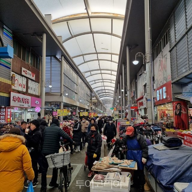 1. 스페이스워크, 2. 이가리닻전망대, 3. 구룡포일본인가옥거리, 4. 청하 공진시장, 5. 과메기문화관 연휴 기간 붐비는 인파로 활기를 띠는 포항 죽도시장./사진-포항시