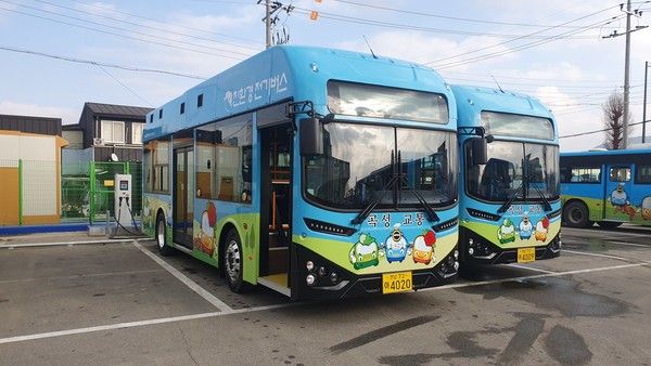 친환경 전기 저상버스. /사진-곡성군