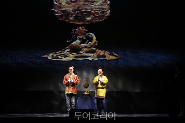 12일 제71회 백제문화제 폐막식에 참석한 김태흠 지사/사진=충남도