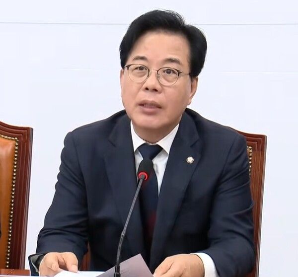 송언석 원내대표 인사말 모습(사진제공=국민의힘TV유튜브캡쳐)