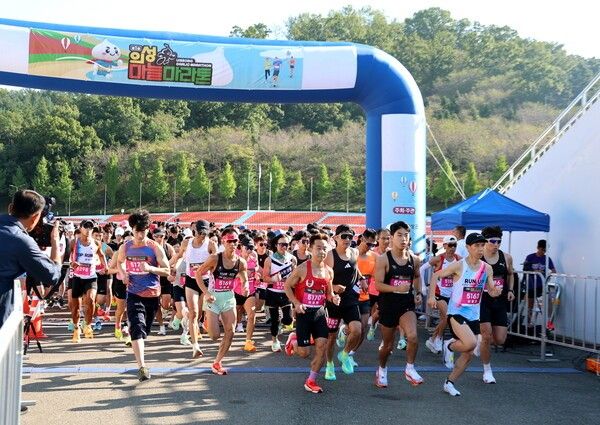 의성슈퍼푸드마늘축제 마라톤대회 모습./사진-의성군