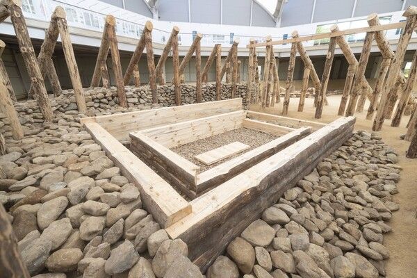 신라고분(쪽샘44호분) 복원현장 모습./사진-경주시