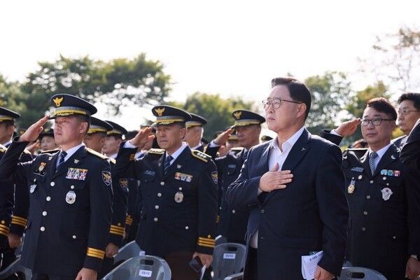 강수현 양주시장 경찰의날 기념식 참석 모습(사진제공=강수현페이스북)