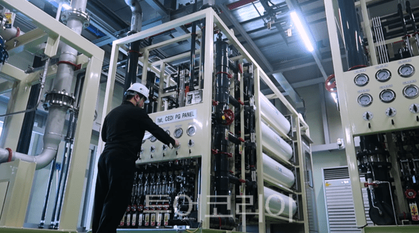 구미 초순수 국산화 실증 플랜트 현장. /사진-한국수자원공사