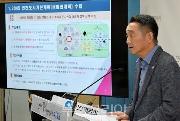 이철 도시계획국장 30일 시청 브리핑룸에서 도시계획국 소관 현안과 관련해 기자브리핑을 하고 있다.