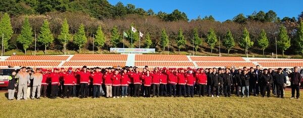 산불예방 진화교육 단체사진./사진-의성군