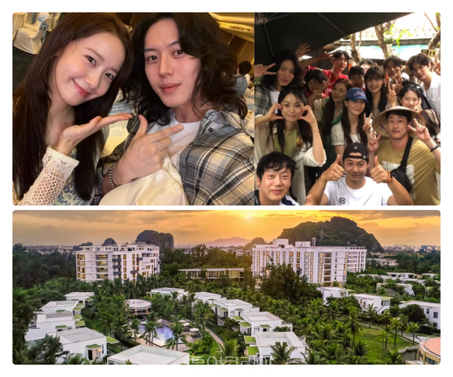 베트남 멜리아 다낭에서 포상휴가를 즐기는 ‘폭군의 셰프’ 팀(위), 멜리아 다낭 전경(아래)/사진-멜리아 다낭