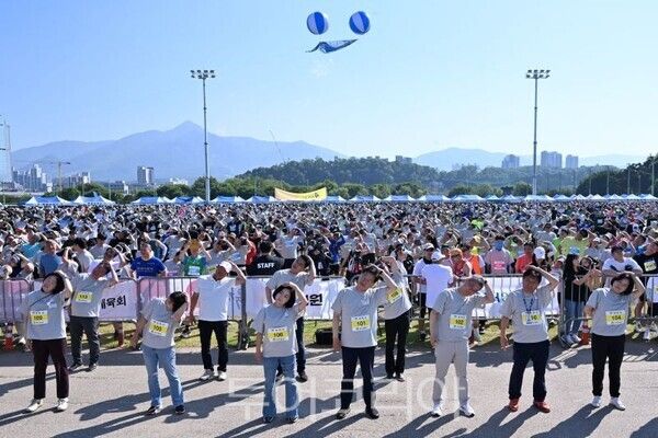 양평에서 개최된 이봉주 마라톤 대회/투러코리아뉴스 김경남 기자