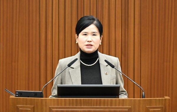 ▲발언 중인 여미전 세종시의원 모습. /사진-세종시의회