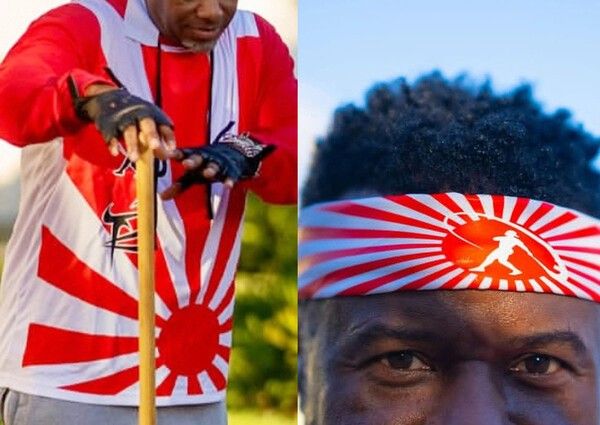 ▲MLB '레전드'&nbsp;켄 그리피 주니어가 자신의&nbsp;SNS에 올린 욱일기 머리띠와 티셔츠 모습. /사진-서경덕 성신여대 교수