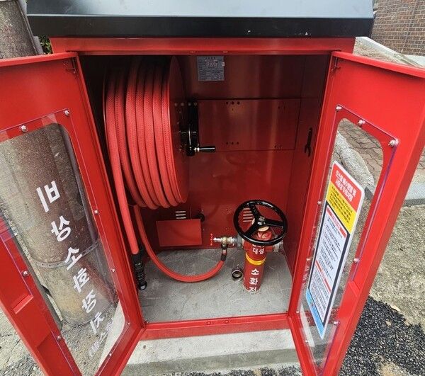 소화전 설치 모습(사진제공=안종성페이스북)