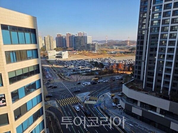 스타빌리지 교통대책 일환으로 마련된 가람교차로/투어코리아뉴스 김경남 기자