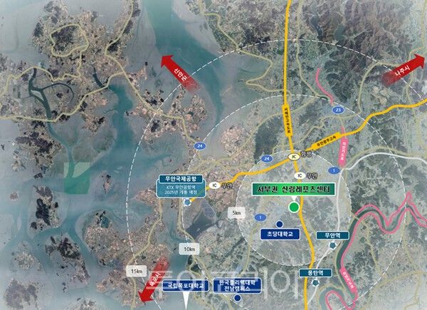 공립 산림레포츠센터 위치도. /사진-전남도