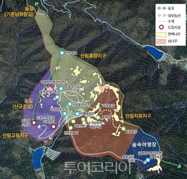 국립 다도해 산림치유원 위치도. /사진-고흥군