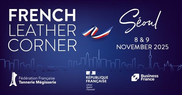 ‘프렌치 레더 코너(French Leather Corner)’ 포스터. / 출처: 프랑스가죽협회(FFTM)