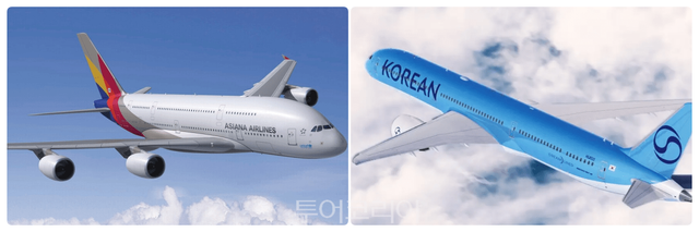 아시아나항공 A380, 대한항공의 보잉 787-10 /사진-각 항공사 제공