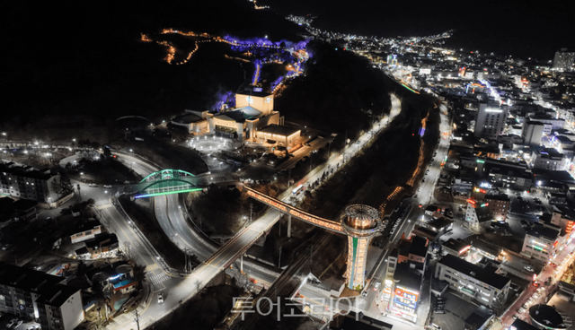 '‘태백 타워 브릿지' 야경/사진=태백시
