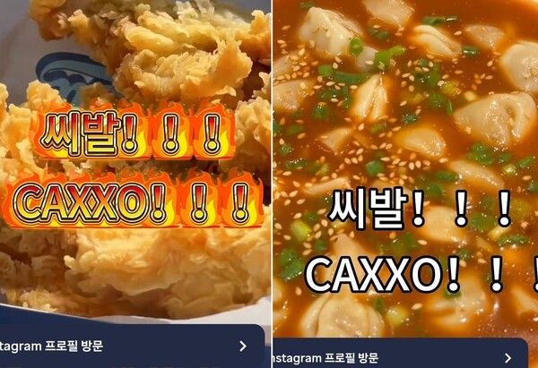 ▲이탈리아 한 아시안 식당에서 한국어 욕설로 제작한 홍보 영상 화면 캡쳐. /사진-서경덕 성신여대 교수