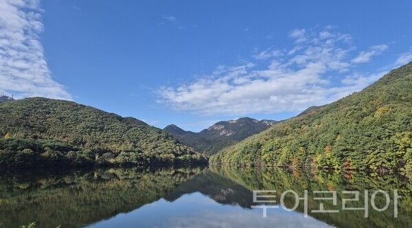 ▲계룡하늘소리길 용동저수지 모습. /사진-계룡시