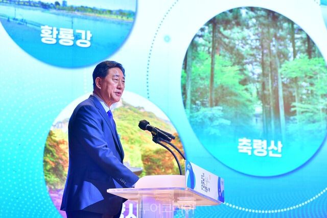 축사 중인 김한종 장성군수/사진-장성군