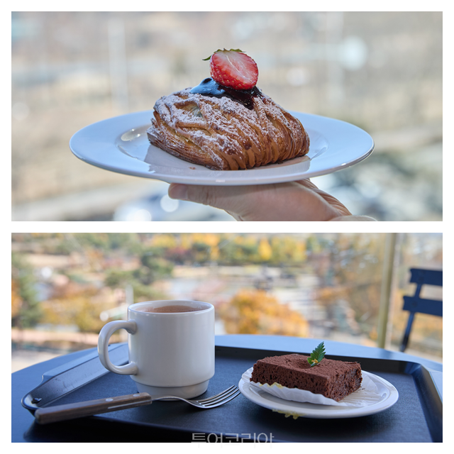 아산 신정호 정원과 신정호 카페 전경/사진-아산시