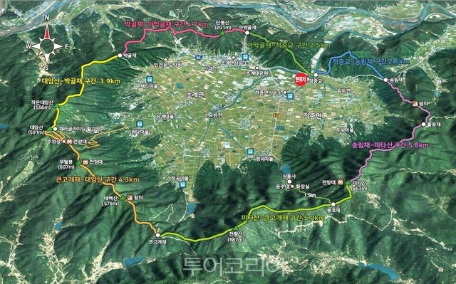 운석충돌구 탐방로 포토존/사진=합천군