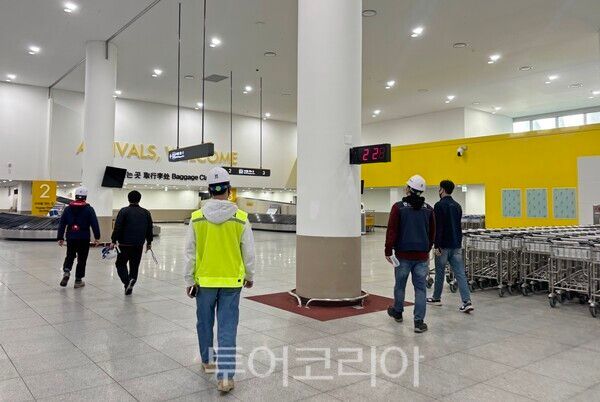 인천항국제여객터미널 및 부두에서 안전점검을 실시하고 있다. /사진 -인천항만공사