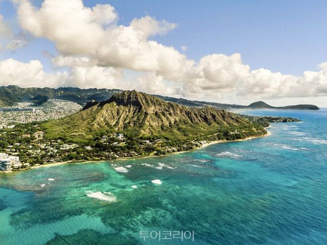 오하우 레하이, 다이아몬드&nbsp;헤드(Aerial view of Leahi, Diamond Head) / 사진-하와이관광청