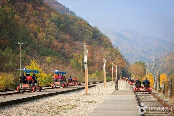 정선레일바이크 출처-포토코리아&nbsp;마이픽쳐스