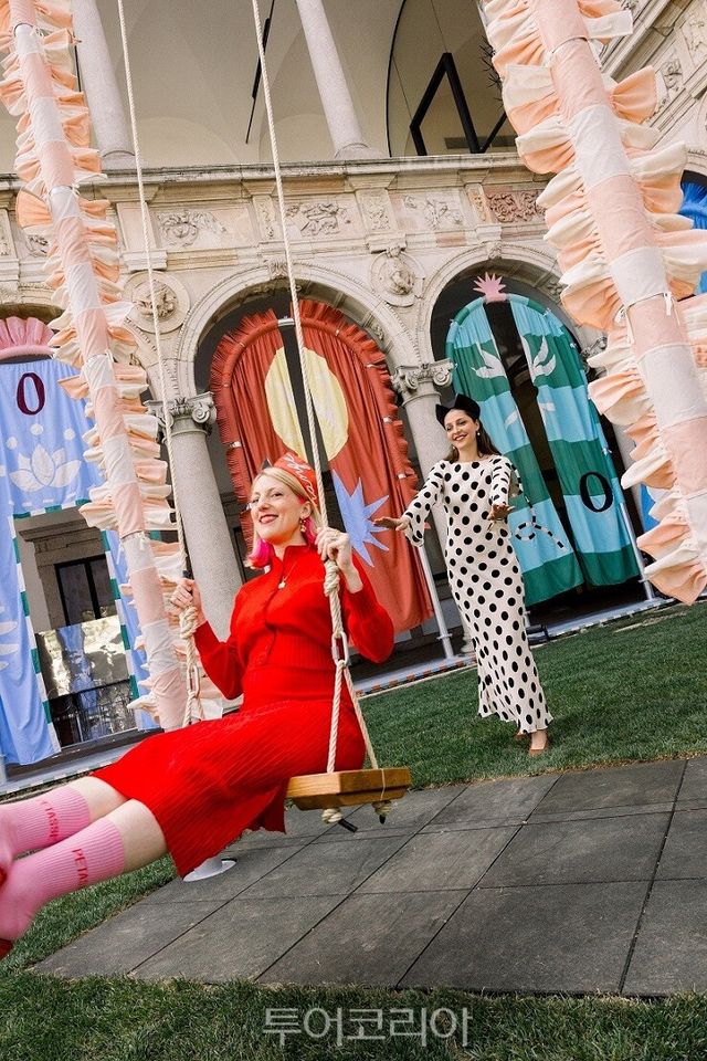 피덴자 빌리지는 이탈리아 밀라노 국립대학교 중정에서 예술 작품 “행복의 오아시스&nbsp;(Oasis of Happiness)”를 선보인다./사진-피덴자 빌리지