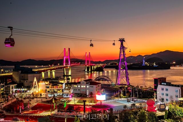 사천바다케이블카 야경/사진-사천시