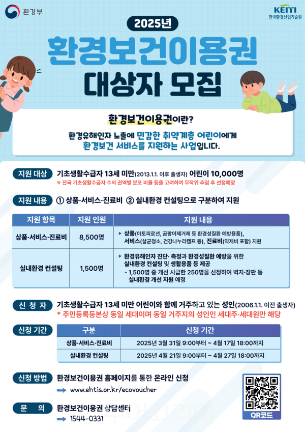 환경보건이용권 지원사업 포스터. /사진-하동군