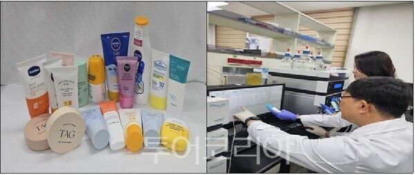 시중 유통 자외선차단제 이미지