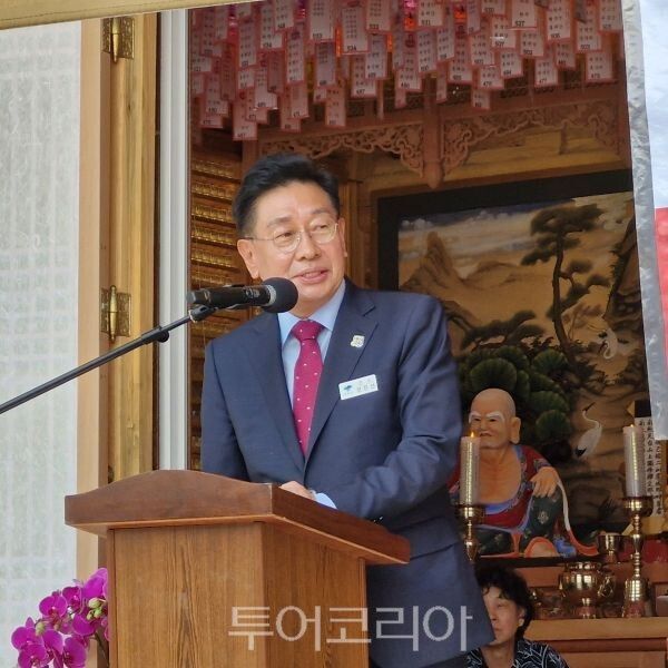 축사하는 전진선 양평군수/투어코리아뉴스 정명달 기자