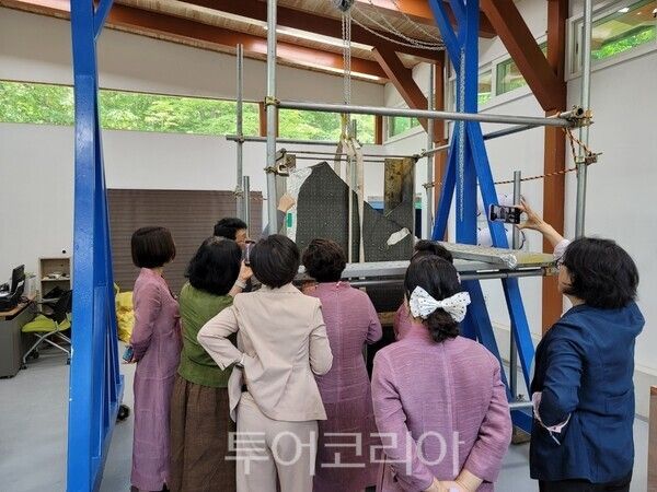 국가유산 수리 현장. /사진-하동군