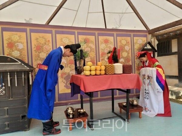 외암민속마을 전통 혼례 체험 /사진=아산시