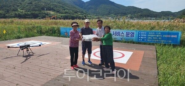 섬 드론 배송 상용화 사업. /사진-여수시