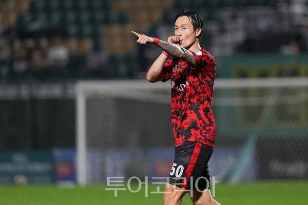 김포 이적 후 첫 골을 기록한 박동진 선수