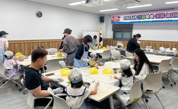 튼튼맘 뽀송뽀송 육아교실 교육현장./사진-의성군