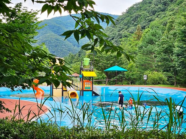 봉학골산림욕장 계곡 백야목재문화체험장 백야자연휴양림 물놀이장 용산저수지 물의 길/사진-음성군