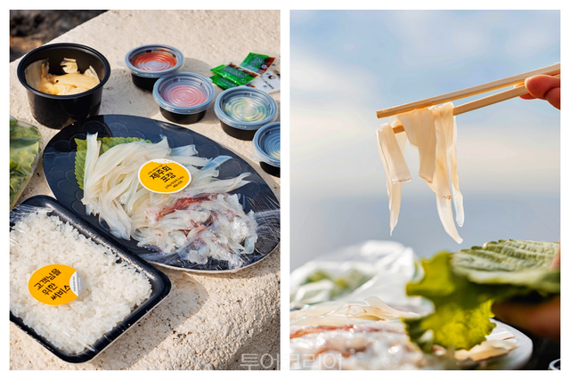 회를 포장해 해변에서 맛봐도 좋다./.사진-제주관광공사