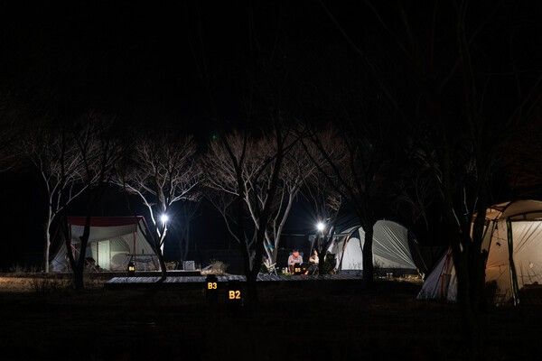 캠핑장 야경 모습./사진-영양군