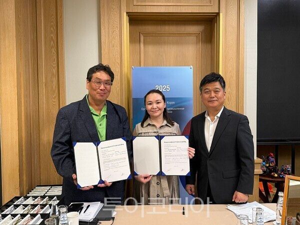 인천시 남동구 카자흐스탄 시장개척단이 현지 기준 12일 카자흐스탄 알마티 인터컨티넨탈 호텔에서 인천상공회의소와 공동으로 ‘2025년 카자흐스탄 수출상담회’를 개최하고 있다.