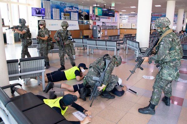 전시대비 훈련(사진제공=울릉군청)