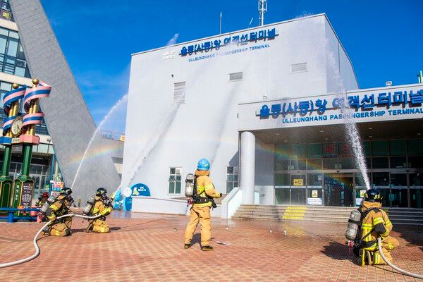 전시대비 훈련 모습(사진제공=울릉군청)