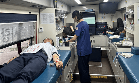 헌혈 캠페인 참여 모습(사진제공=광주도시관리공사)